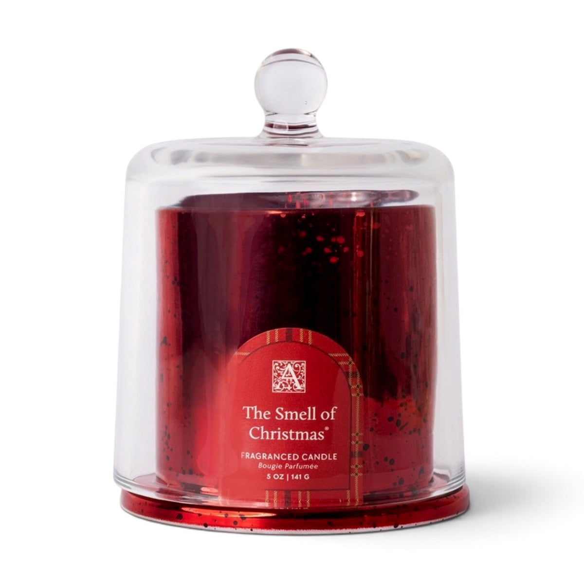 The Smell of Christmas Mercury Glass Cloche Candle | Aromatique