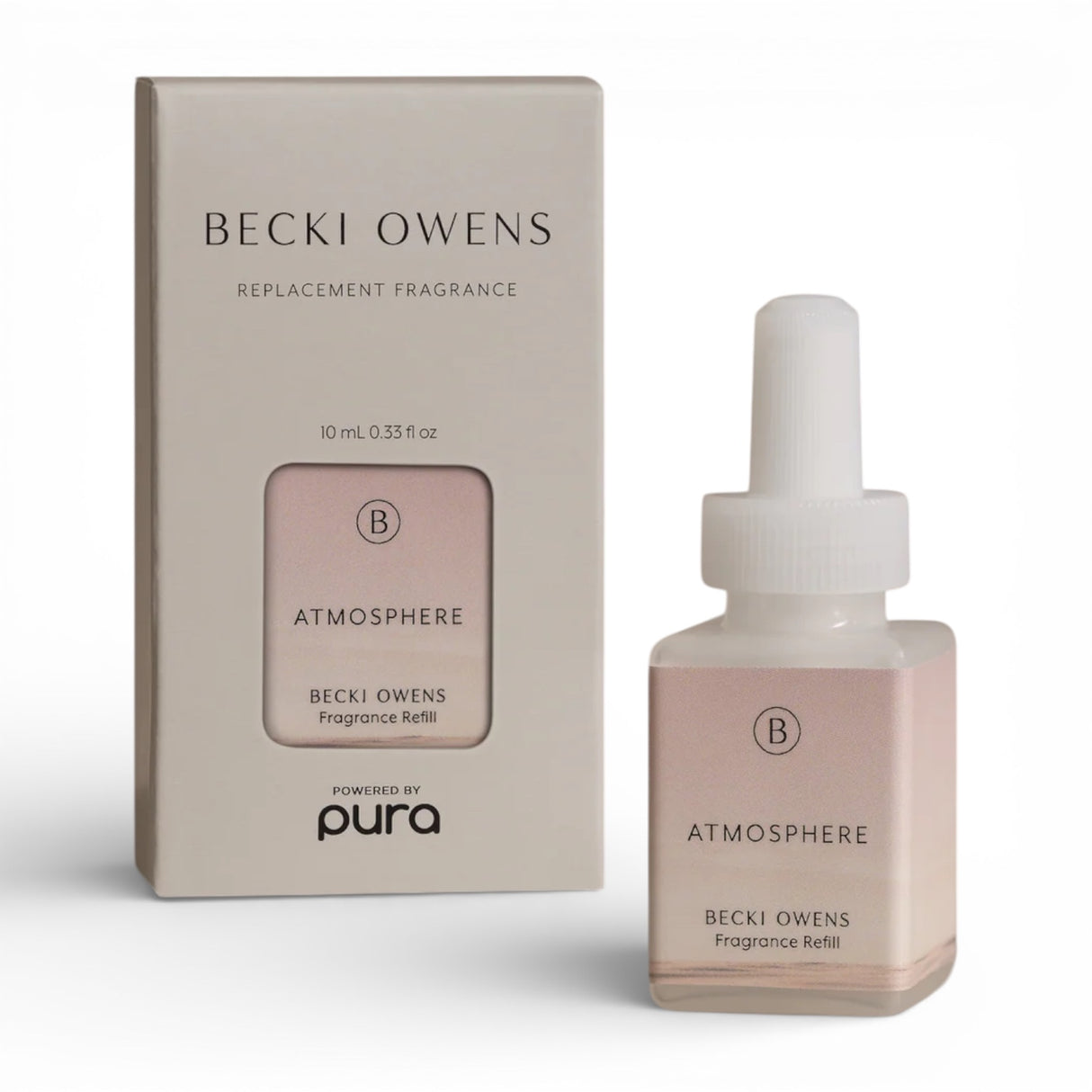 Becki Owens Atmosphere Pura fragrance refill with ozonic air, jasmine, rose, amber and musk notes