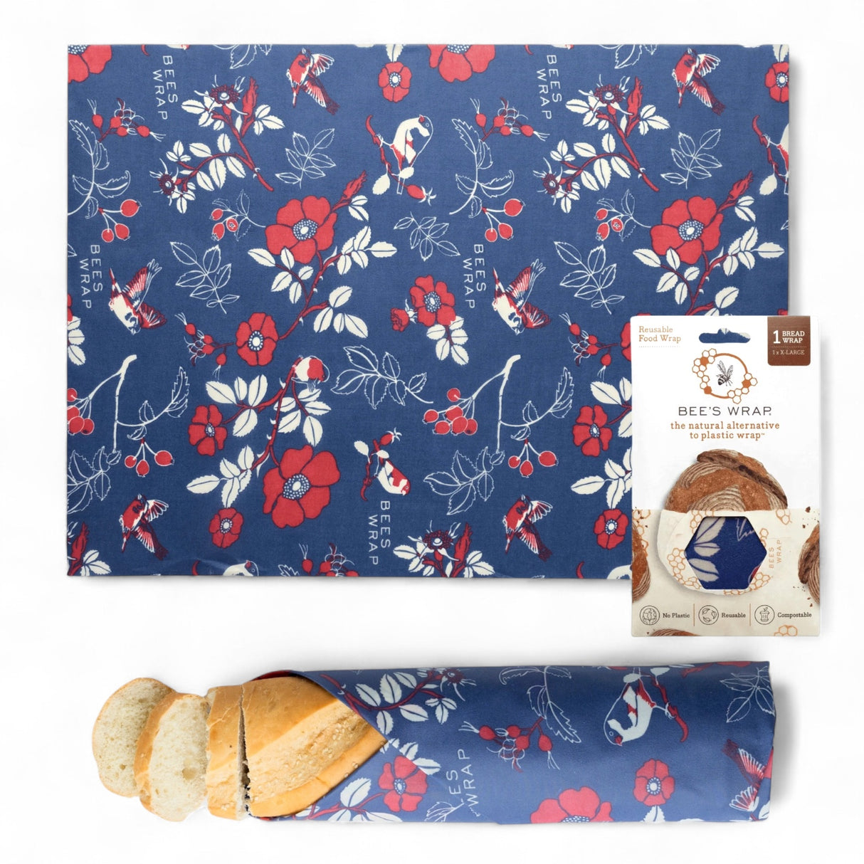 Bee’s Wrap Botanical Blue Bread Wrap