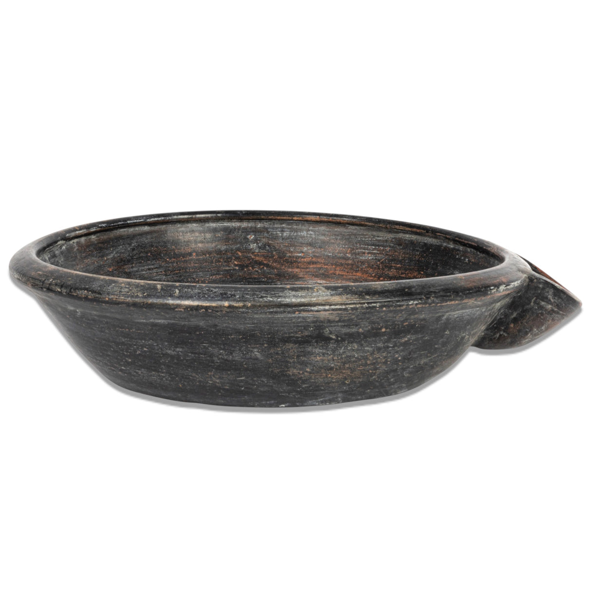 22 inch black clay vintage inspired dahi bowl decorative centerpiece