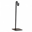 12-inch black metal stand with curled hook