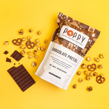 Dark Chocolate Pretzel Flavor | Poppy Hand-Crafted Popcorn