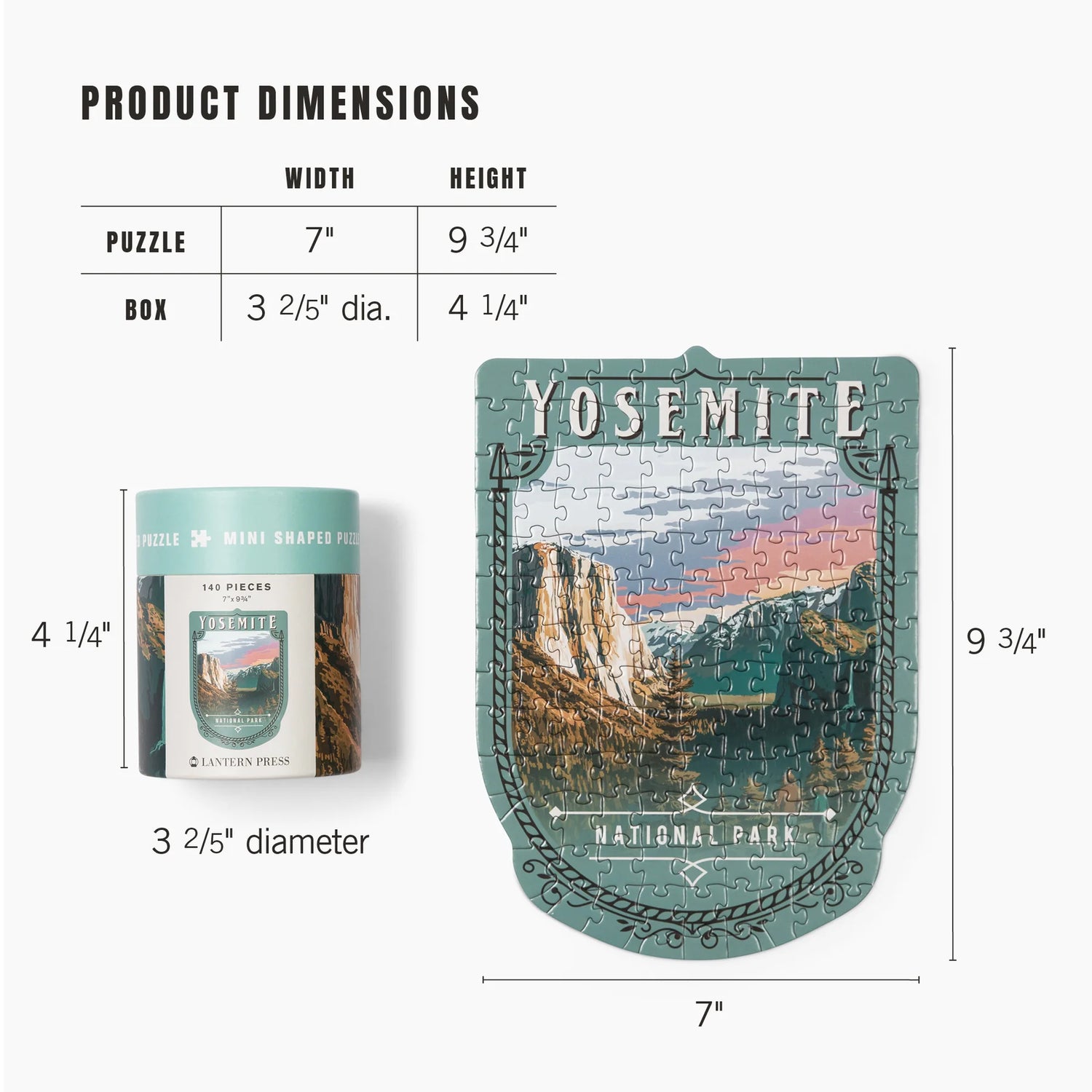 Protect Our National Parks Yosemite Mini Shaped Jigsaw Puzzle