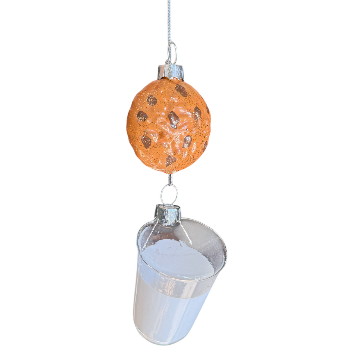 cookie and glass of milk christmas ornament