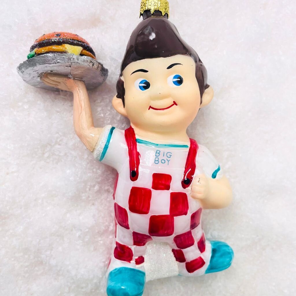Big Boy Burger Glass Ornament