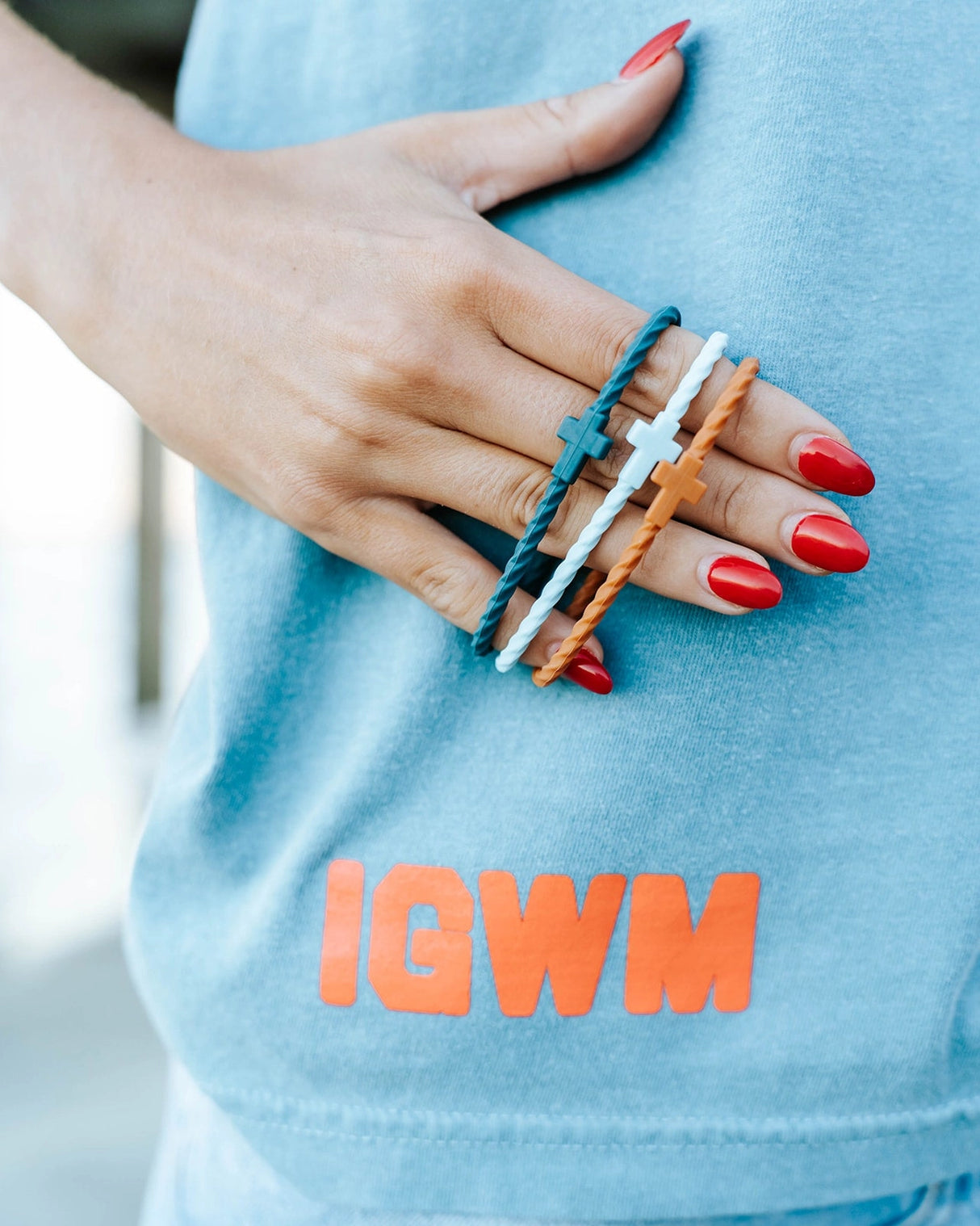 Canyon Tide Infinity Cross Silicone Bracelet Set