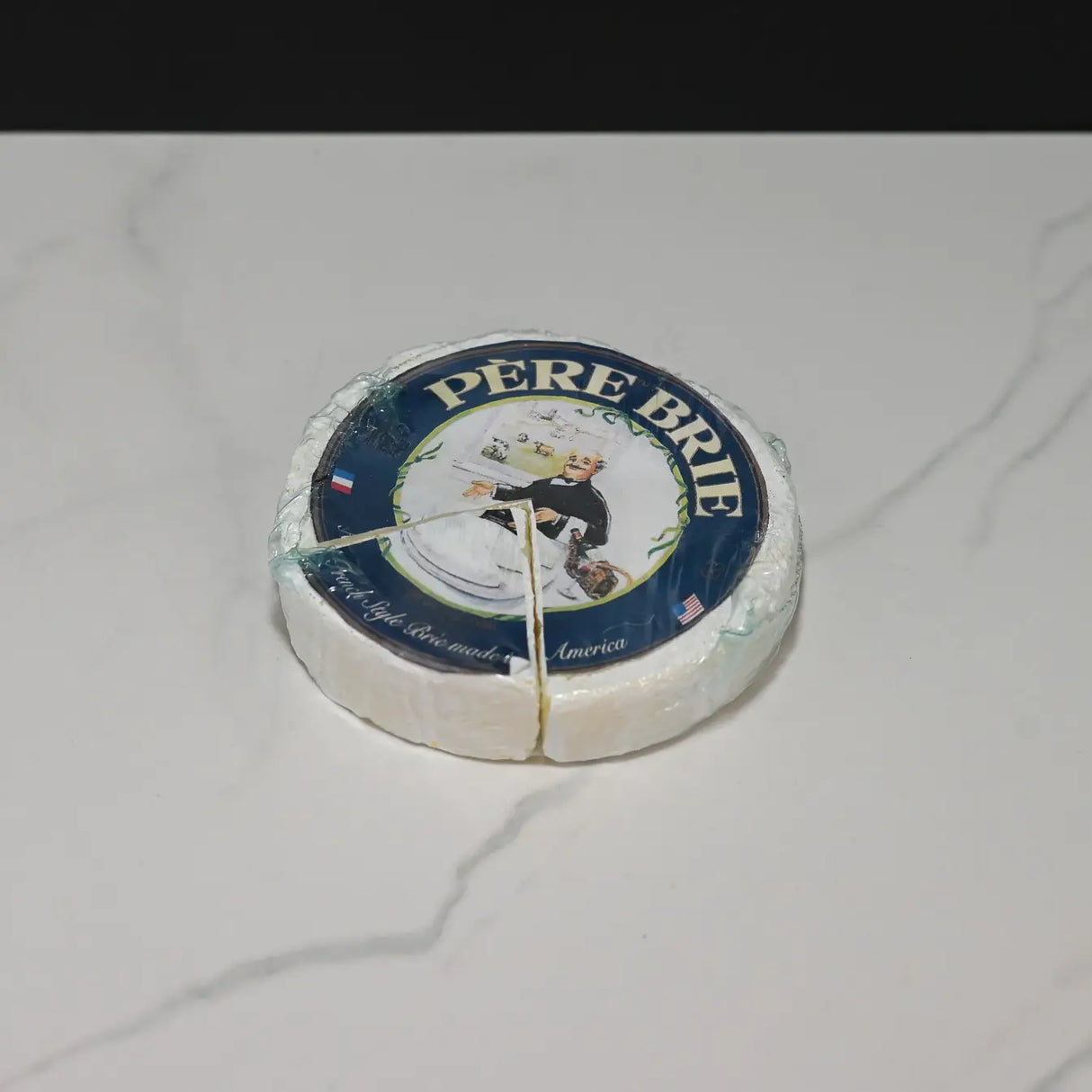 Realistic Fake Brie Cheese Round with Wedge