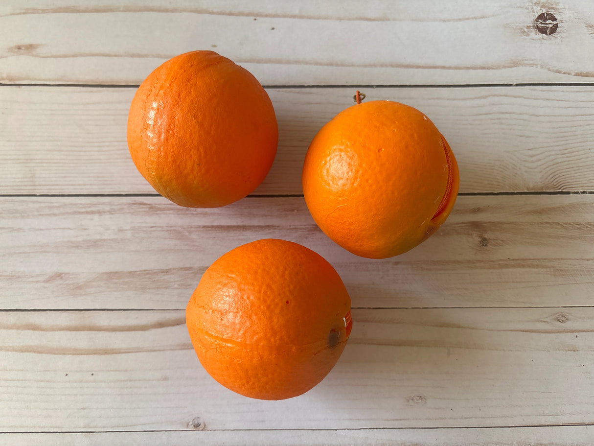 Orange Fruit Zipper Coin Pouch