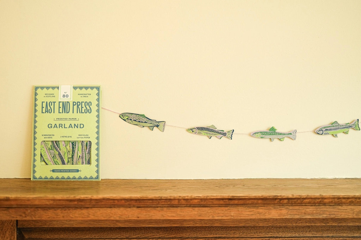 Hand-Sewn Tasty Anchovies Paper Garland | East End Press