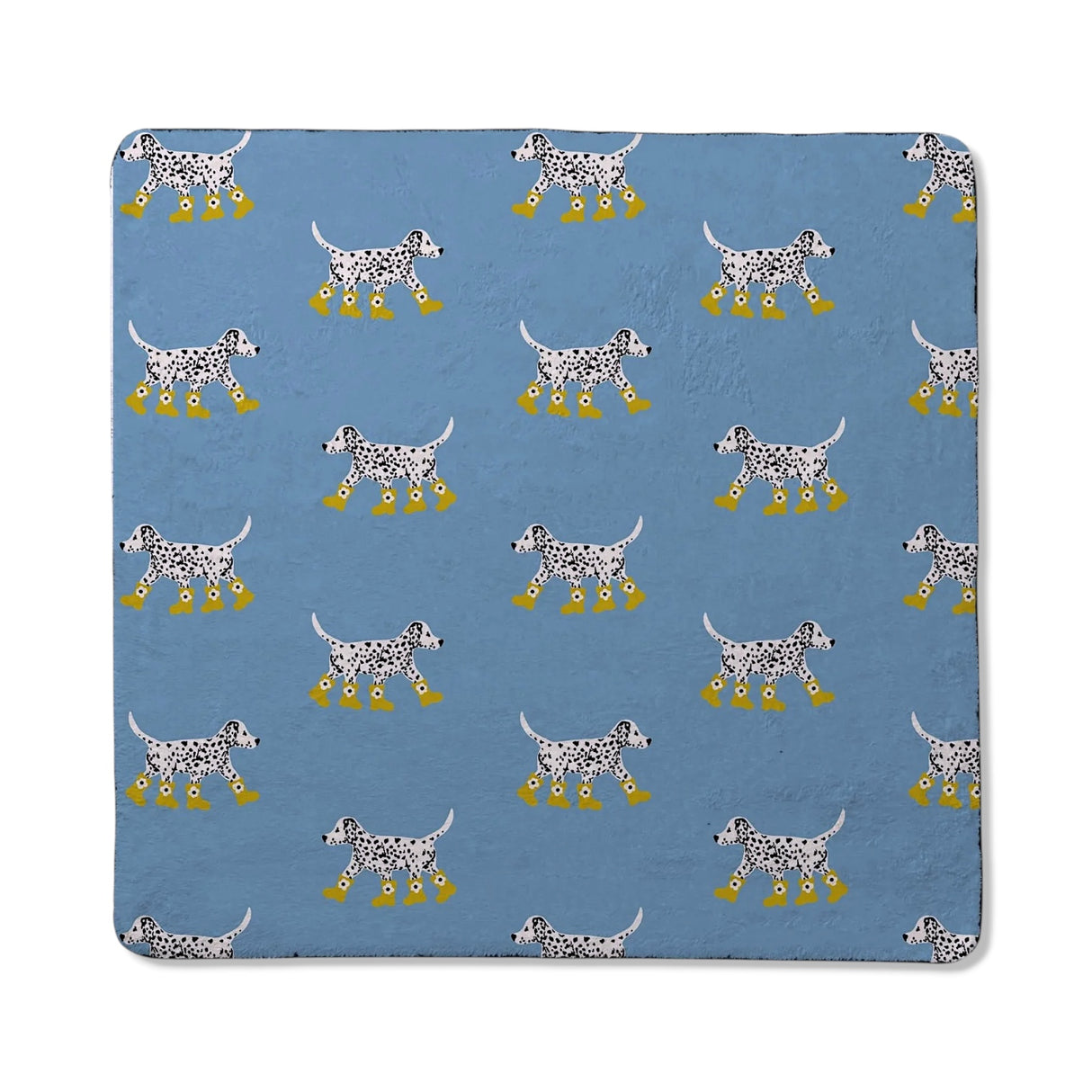 Dalmatian dog towel 36 x 36 plush blue towel by Geometry made from recycled materials