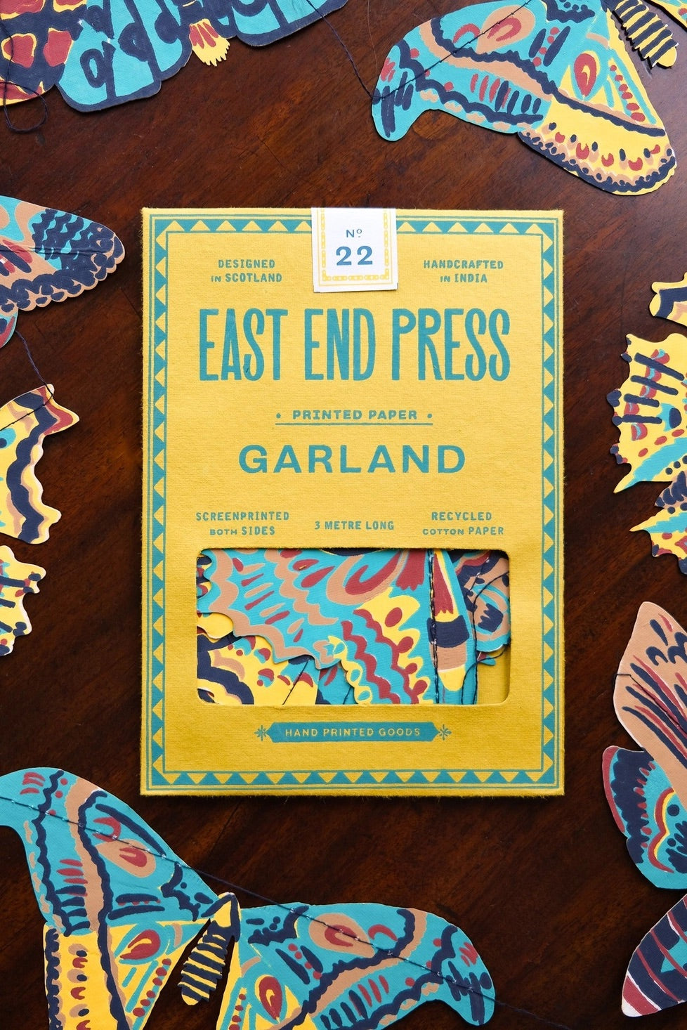Hand-Sewn Moths Paper Garland | East End Press