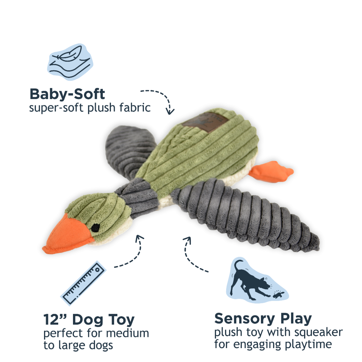 Plush Duck Squeaker Dog Toy