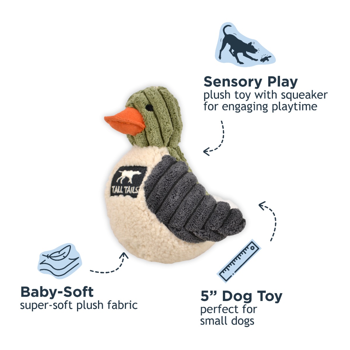 Plush Duckling Squeaker Dog Toy