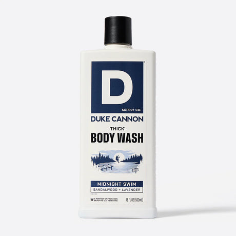 Duke Cannon Midnight Swim THICK Body Wash sandalwood and lavender scent 18 oz