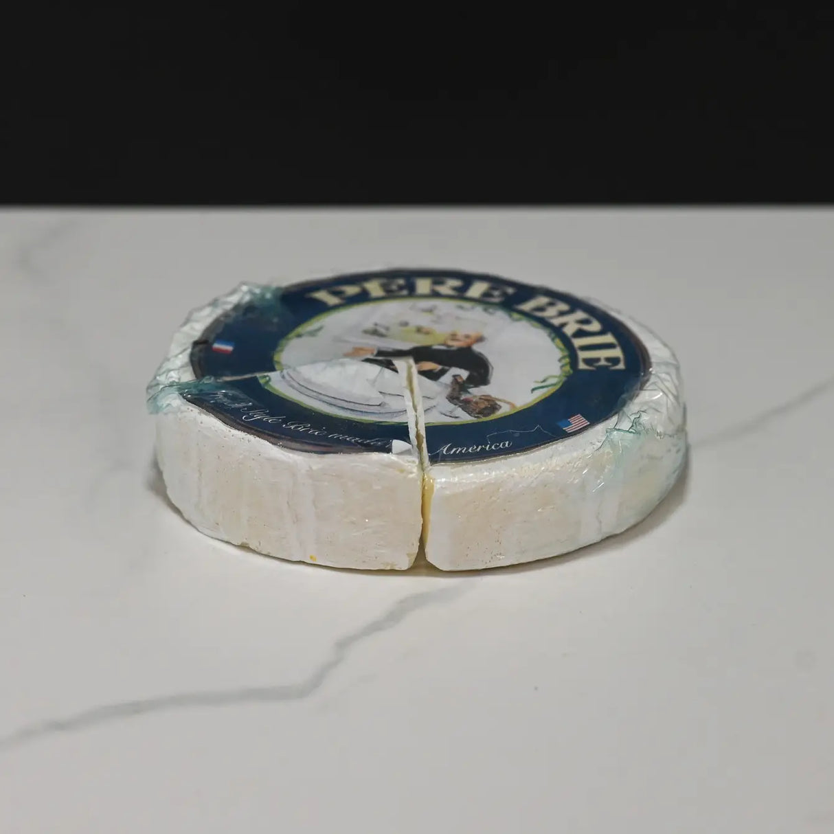 Realistic Fake Brie Cheese Round with Wedge