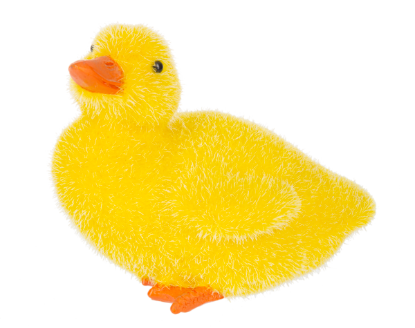 Fuzzy Yellow Duck Figurines