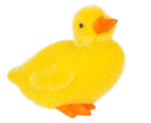 Fuzzy Yellow Duck Figurines