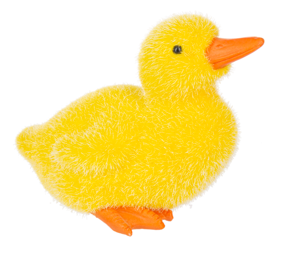 Fuzzy Yellow Duck Figurines