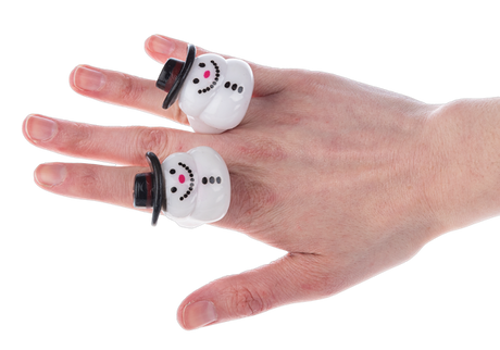 Flashing Light-Up Snowman Ring