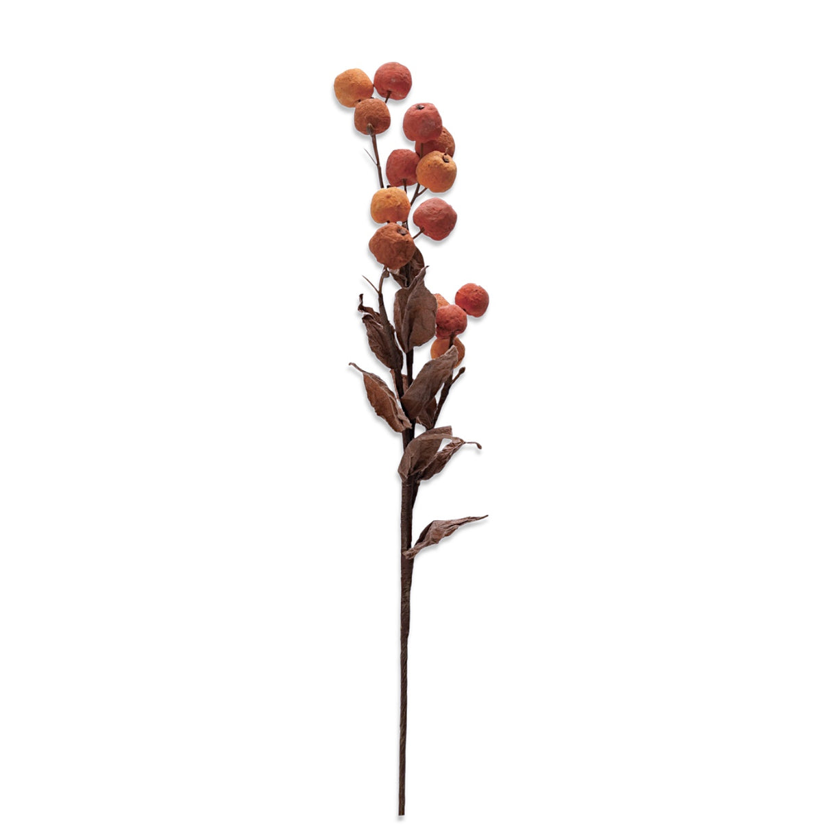 Faux orange branch with cream and orange berries