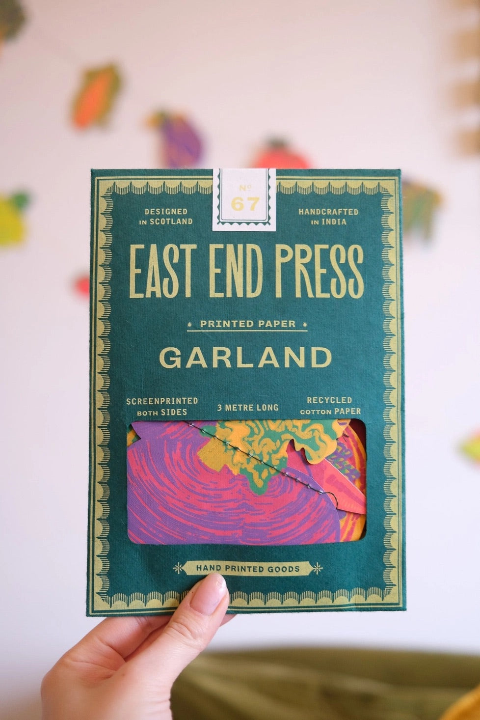 Hand-Sewn Vegetables Paper Garland | East End Press