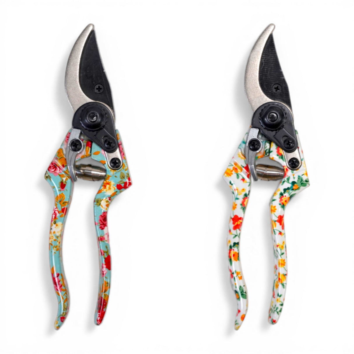 floral pattern garden pruning shears with stainless steel blade