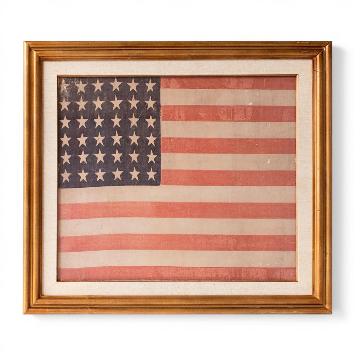 vintage american flag wall art framed patriotic canvas print