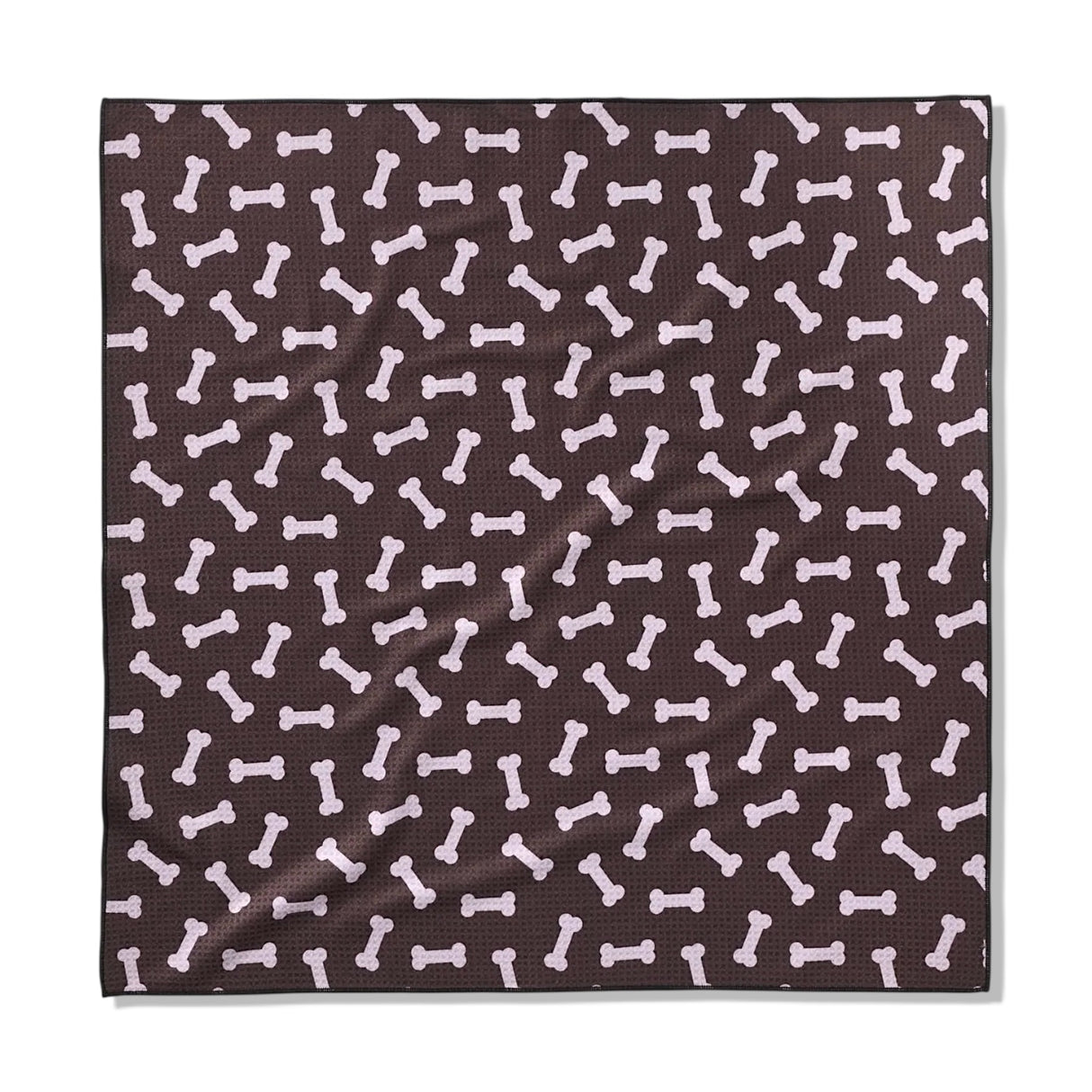 Absorbent quick-dry Geometry dog towel with bone pattern for bath time and muddy paws