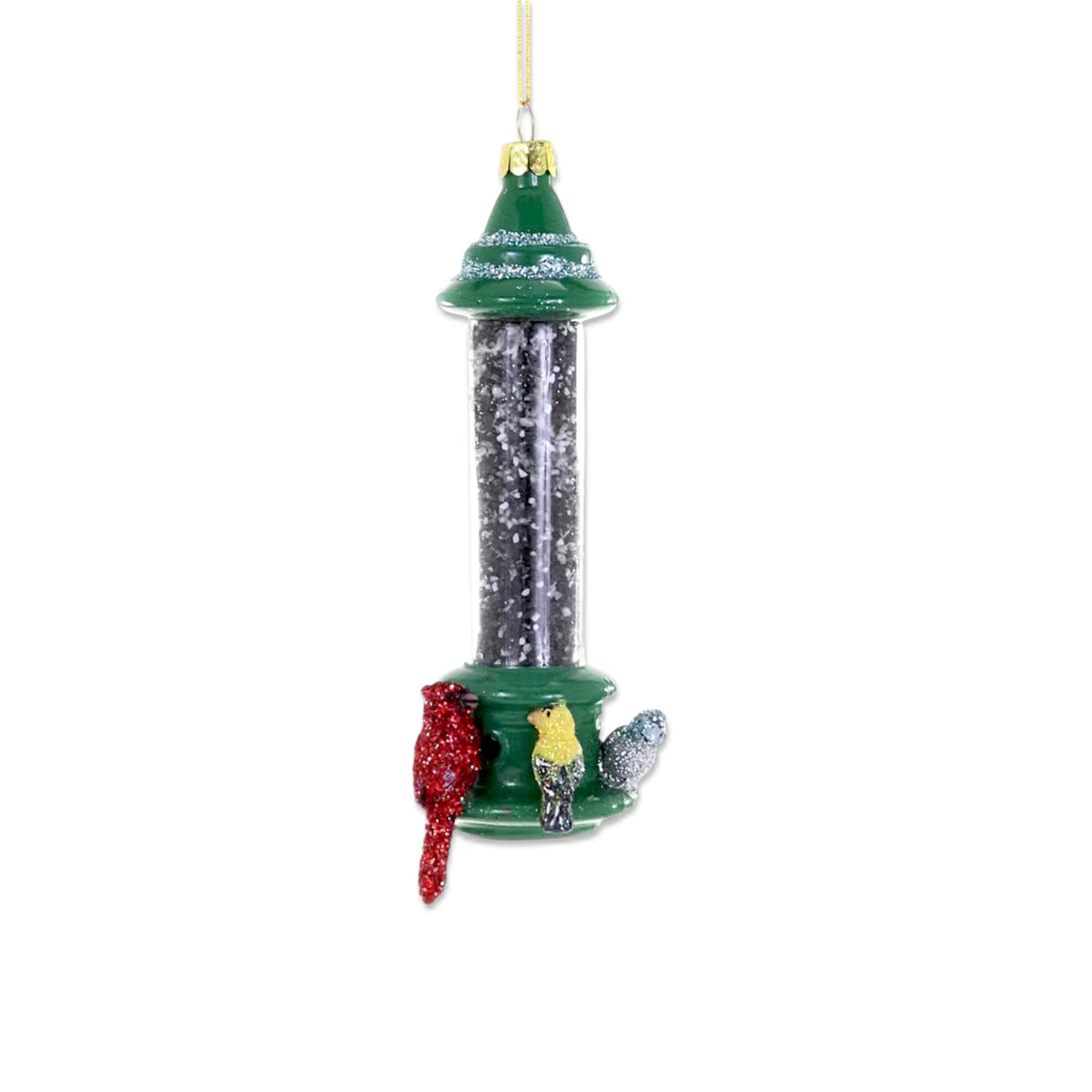 glass bird feeder ornament by cody foster