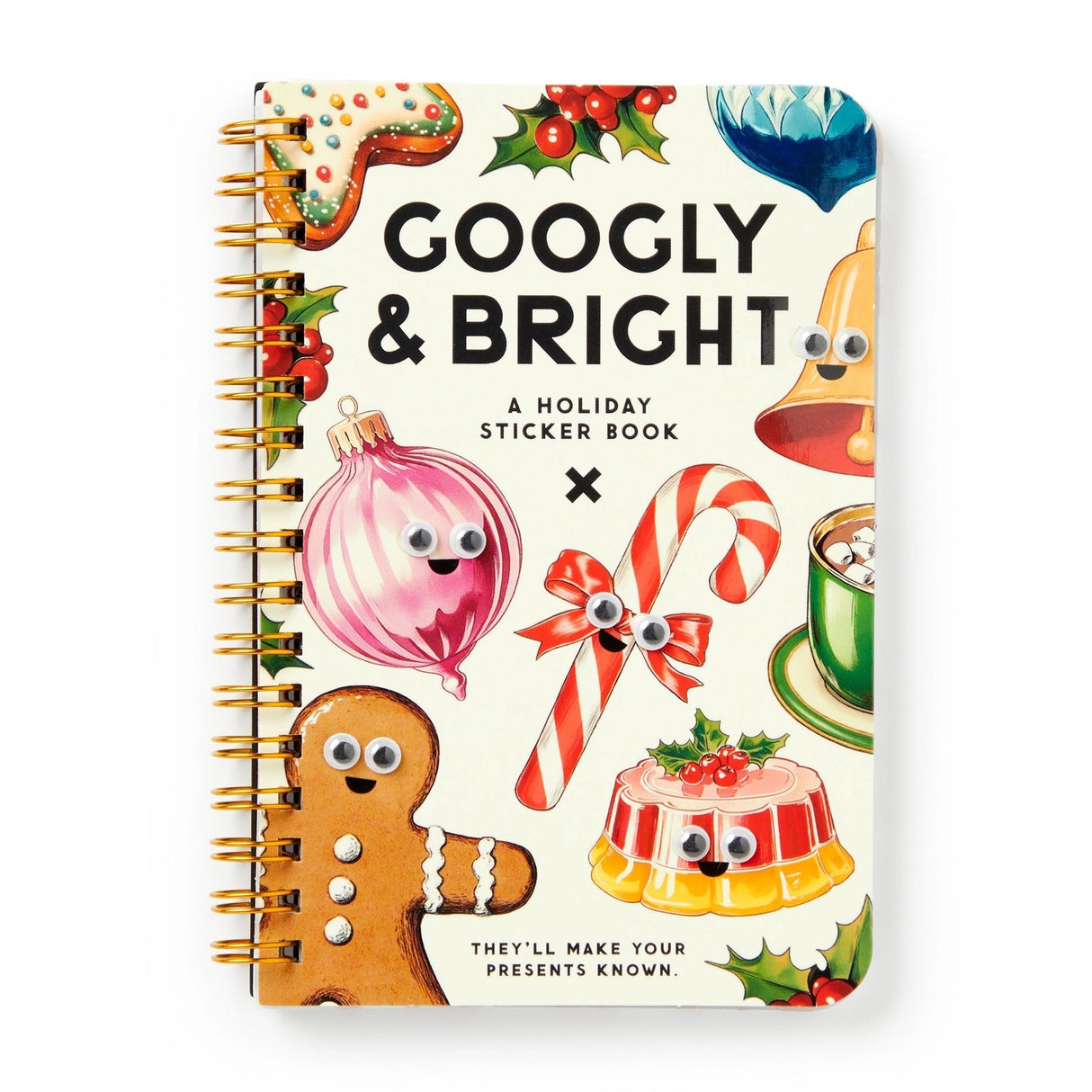 Holiday sticker book with 60+ oversized googly-eyed festive stickers