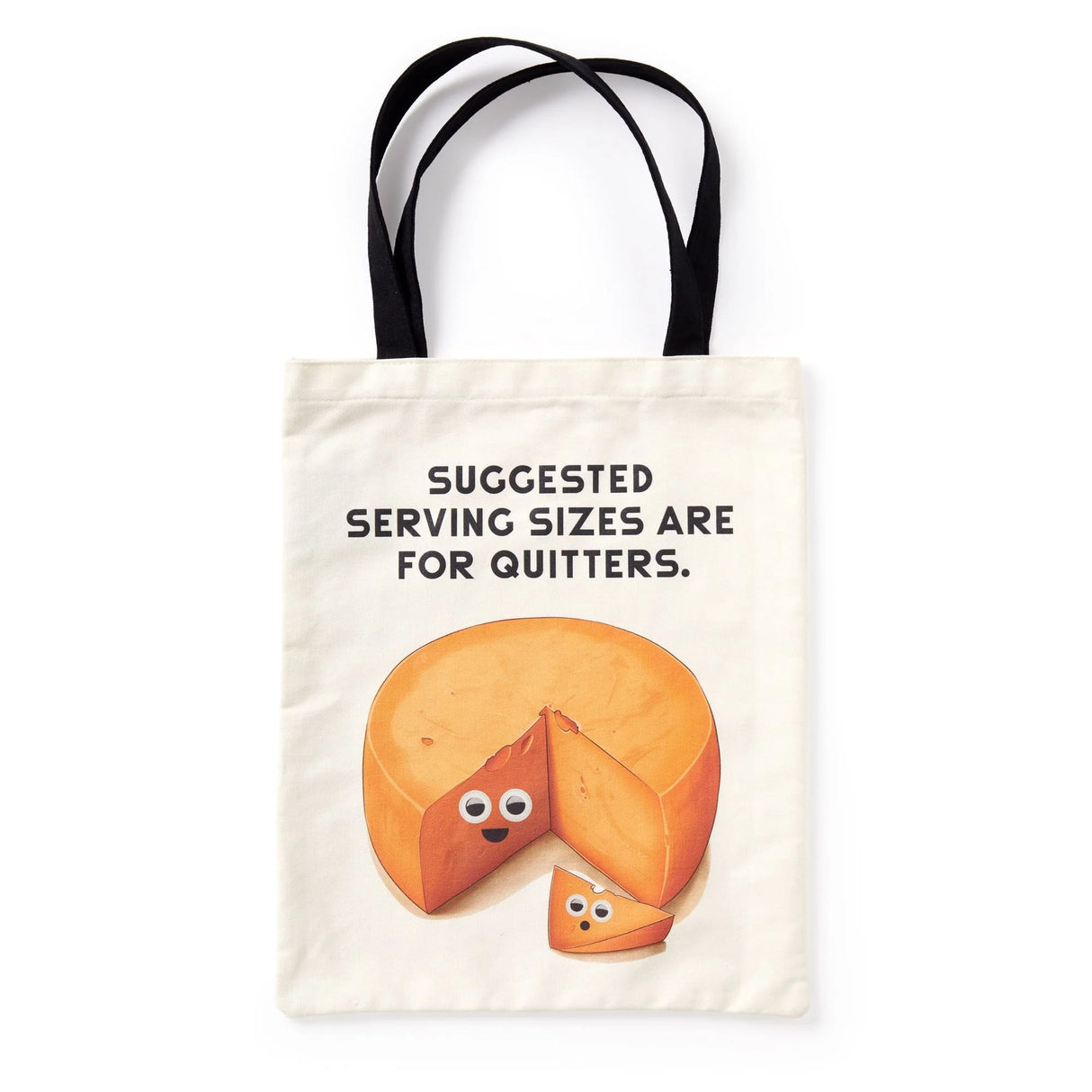 Googly Food Cheese & Bread Canvas Tote Bag
