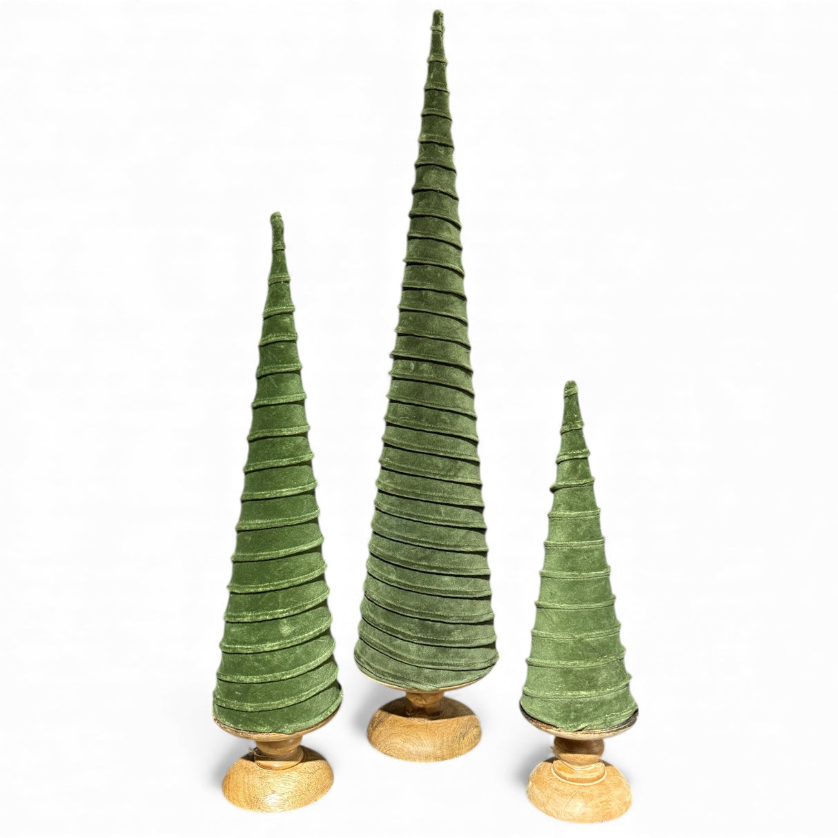 Green Velvet Sprial Cone Trees