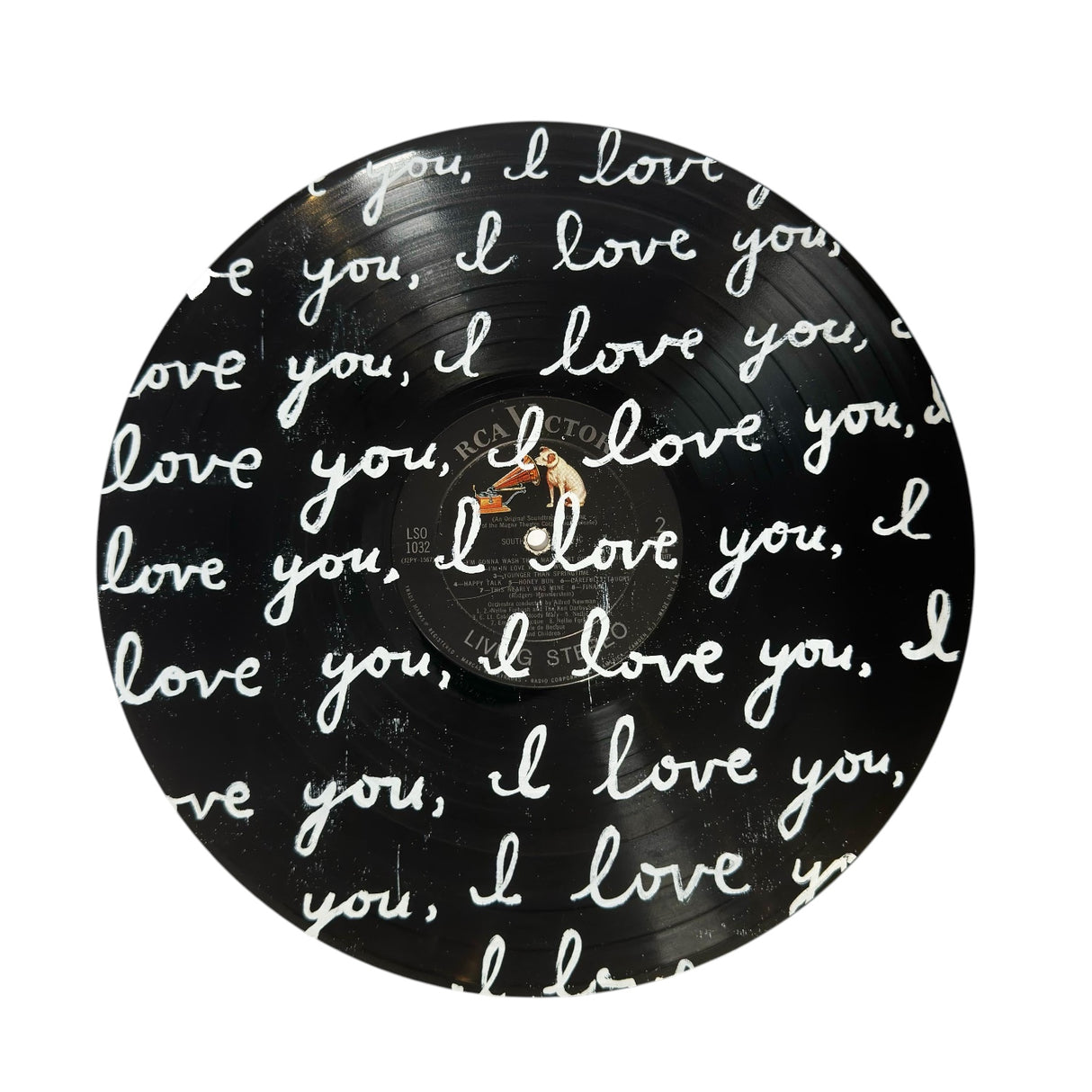 i love you vinyl record wall art sugarboo 12 inch hanging music inspired decor