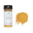 Jar of Kick in the Pants seasoning blend, 4.3 oz, bold spices with chiles, peppercorns, herbs, and parmesan