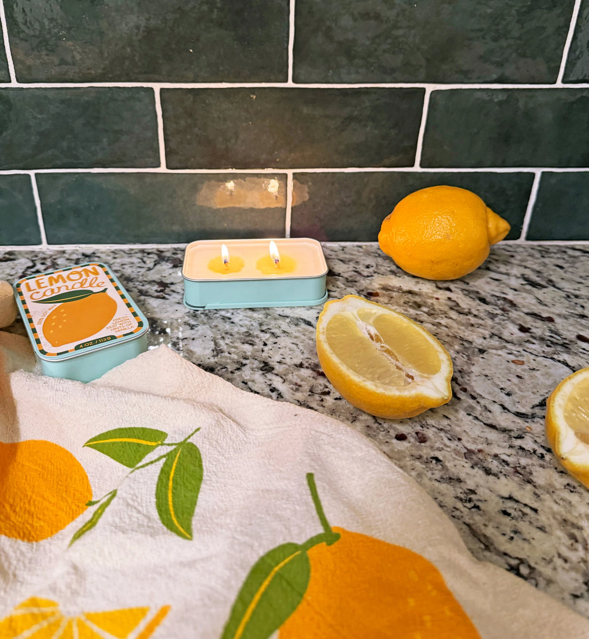 Lemon Zest Sardine Tin Soy Candle