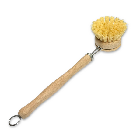 sisal dish brush with long bamboo handle