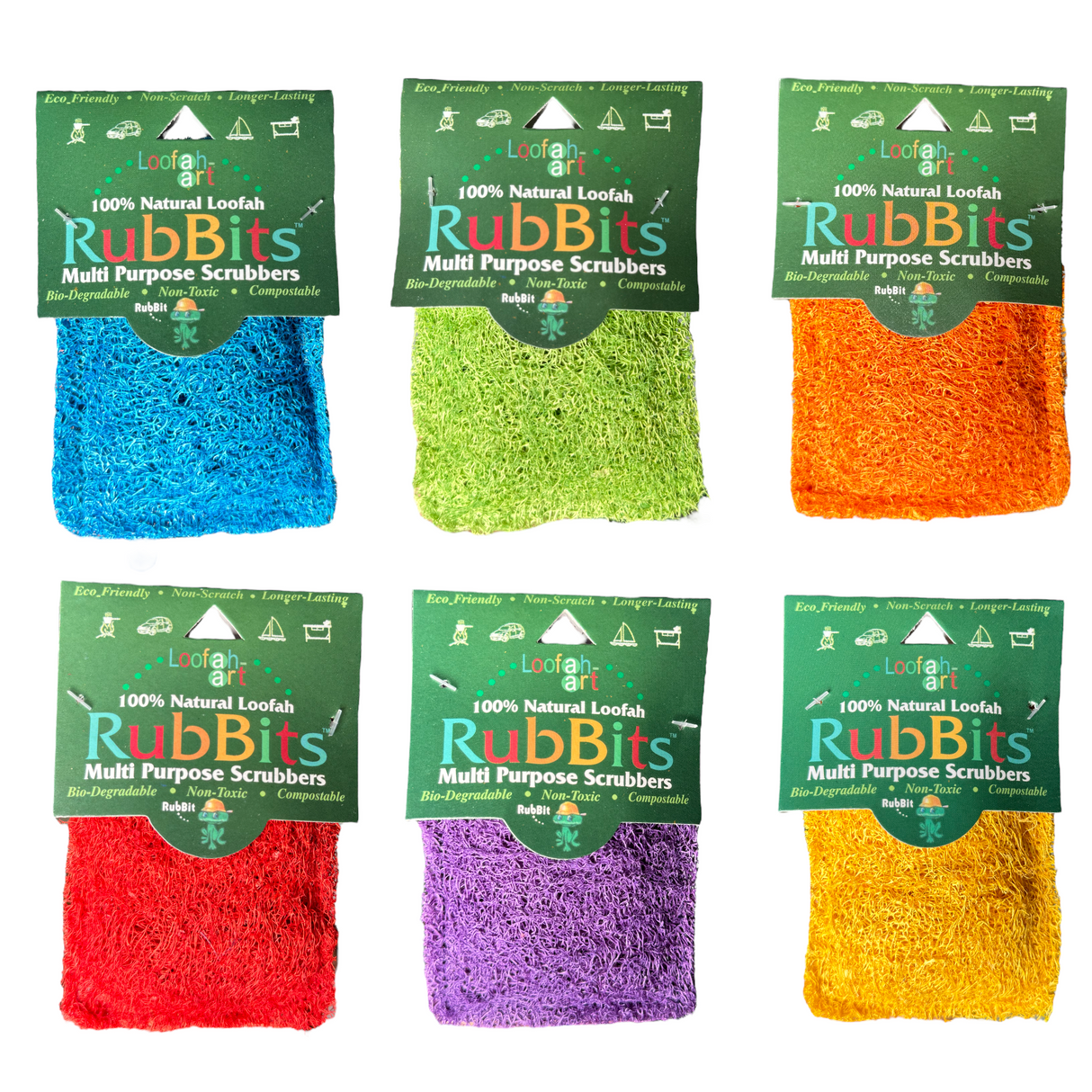 Loofah RubBits Multi Purpose Scrubbers