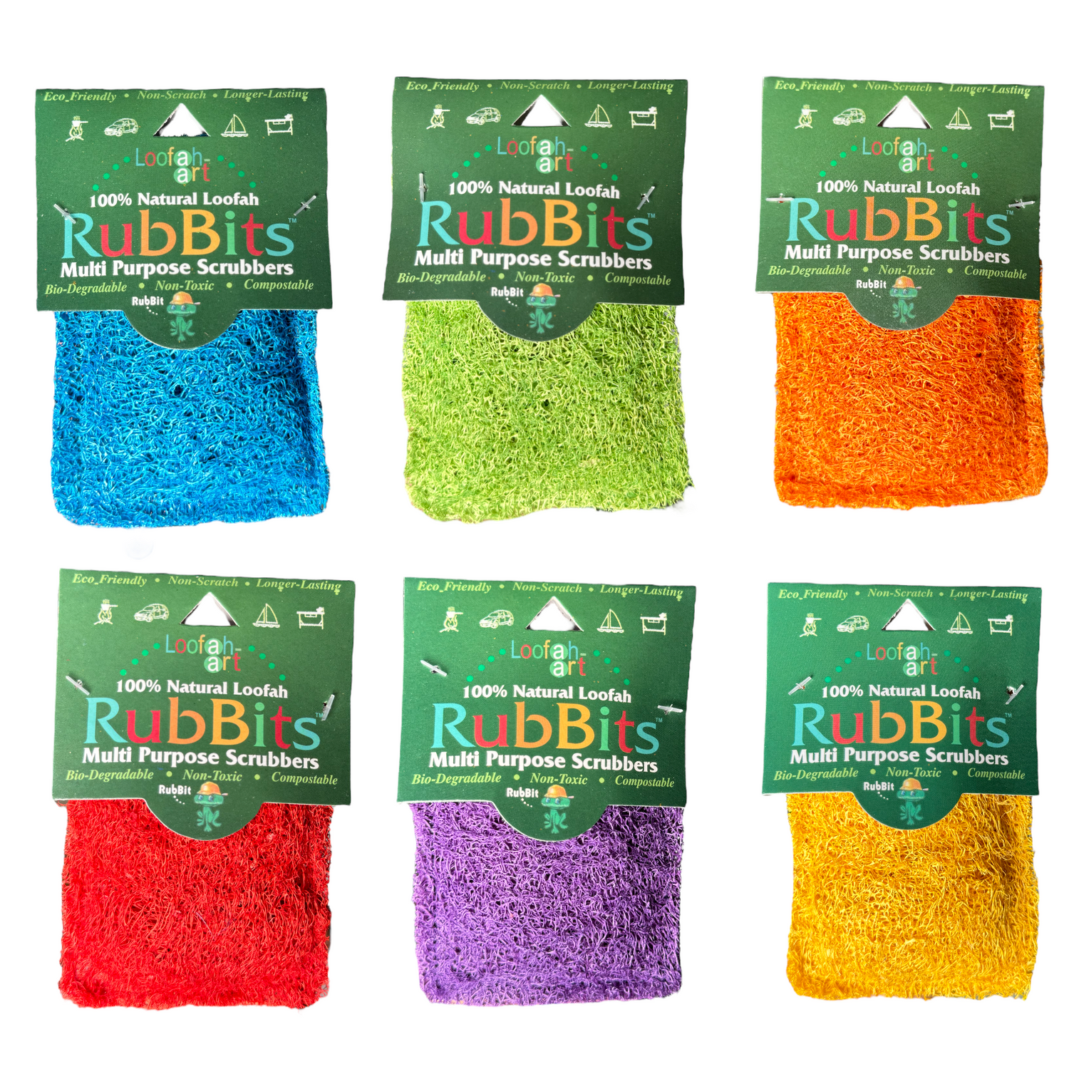 Loofah RubBits Multi Purpose Scrubbers