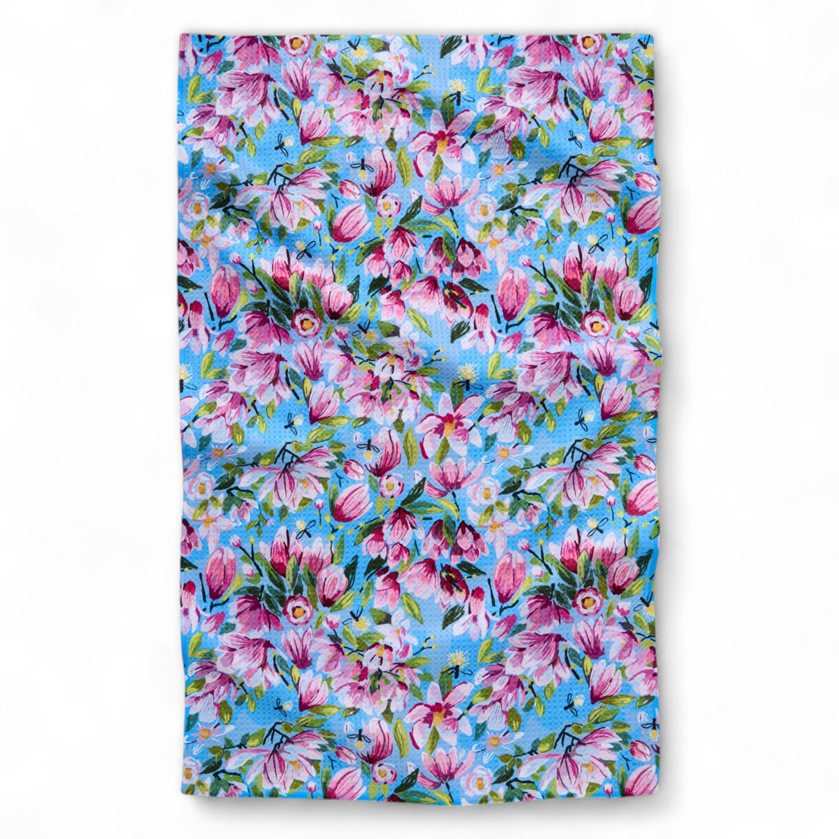 Magnolia Floral Geometry Tea Towel