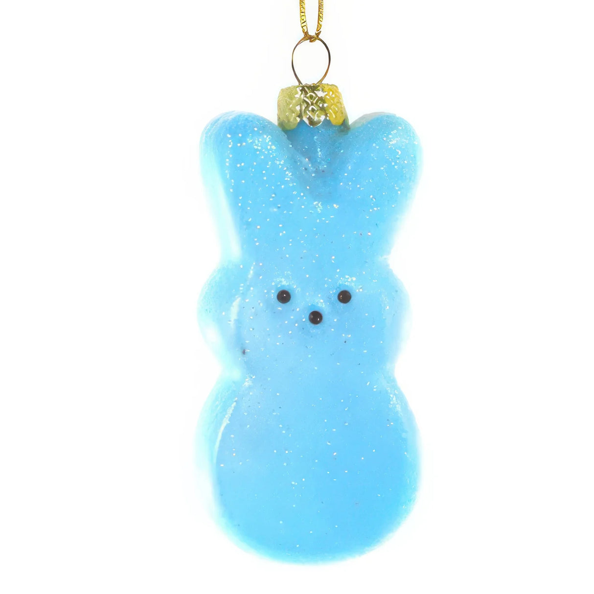Marshmallow Peep Bunny Glass Ornament
