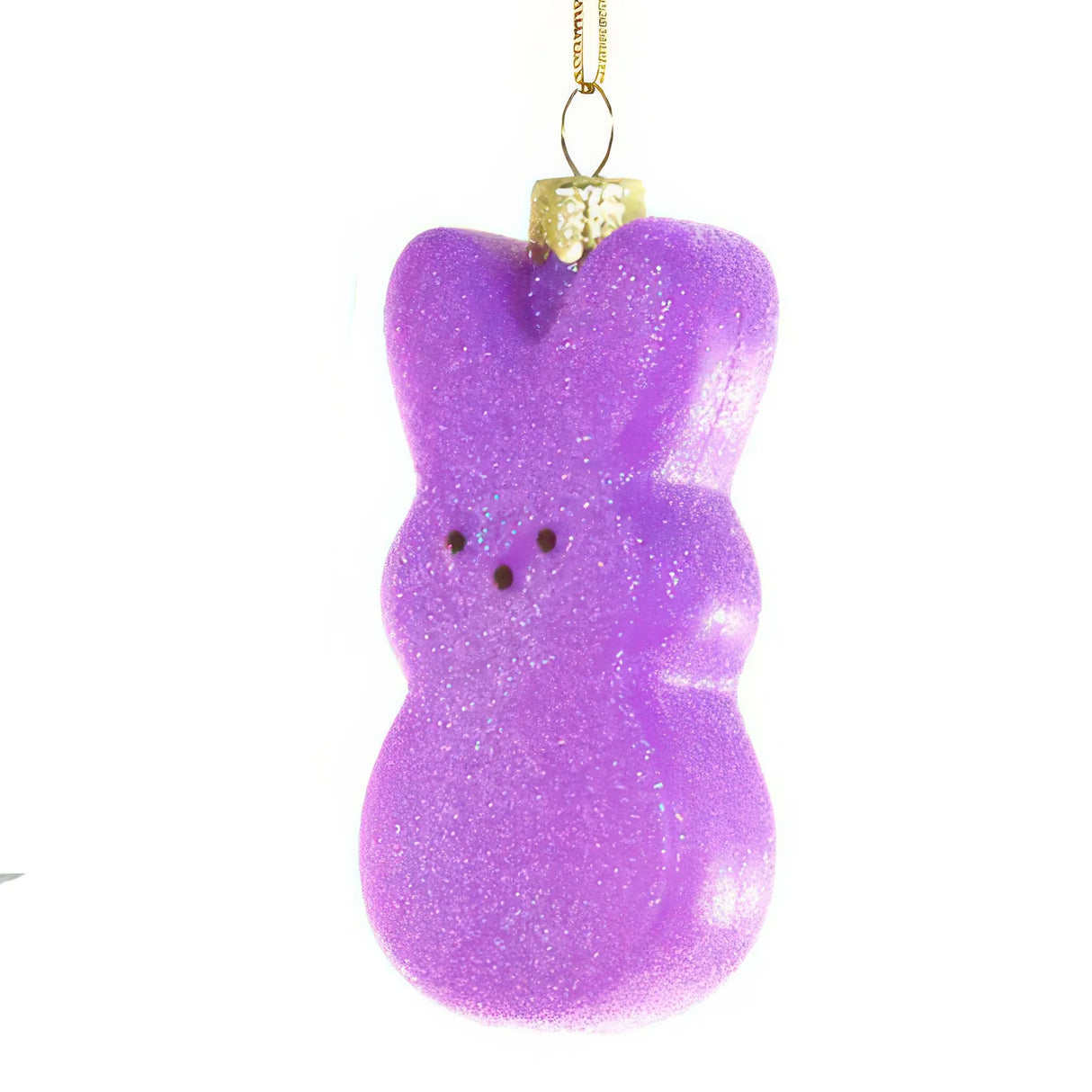 Marshmallow Peep Bunny Glass Ornament