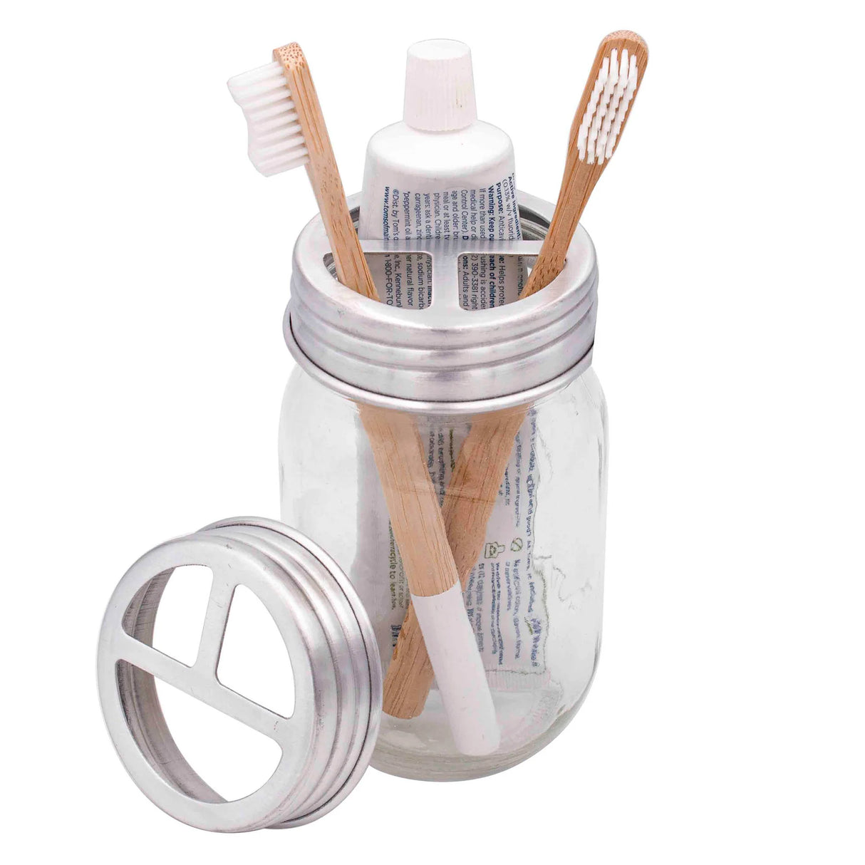 mason jar toothbrush caddy by CTW Home