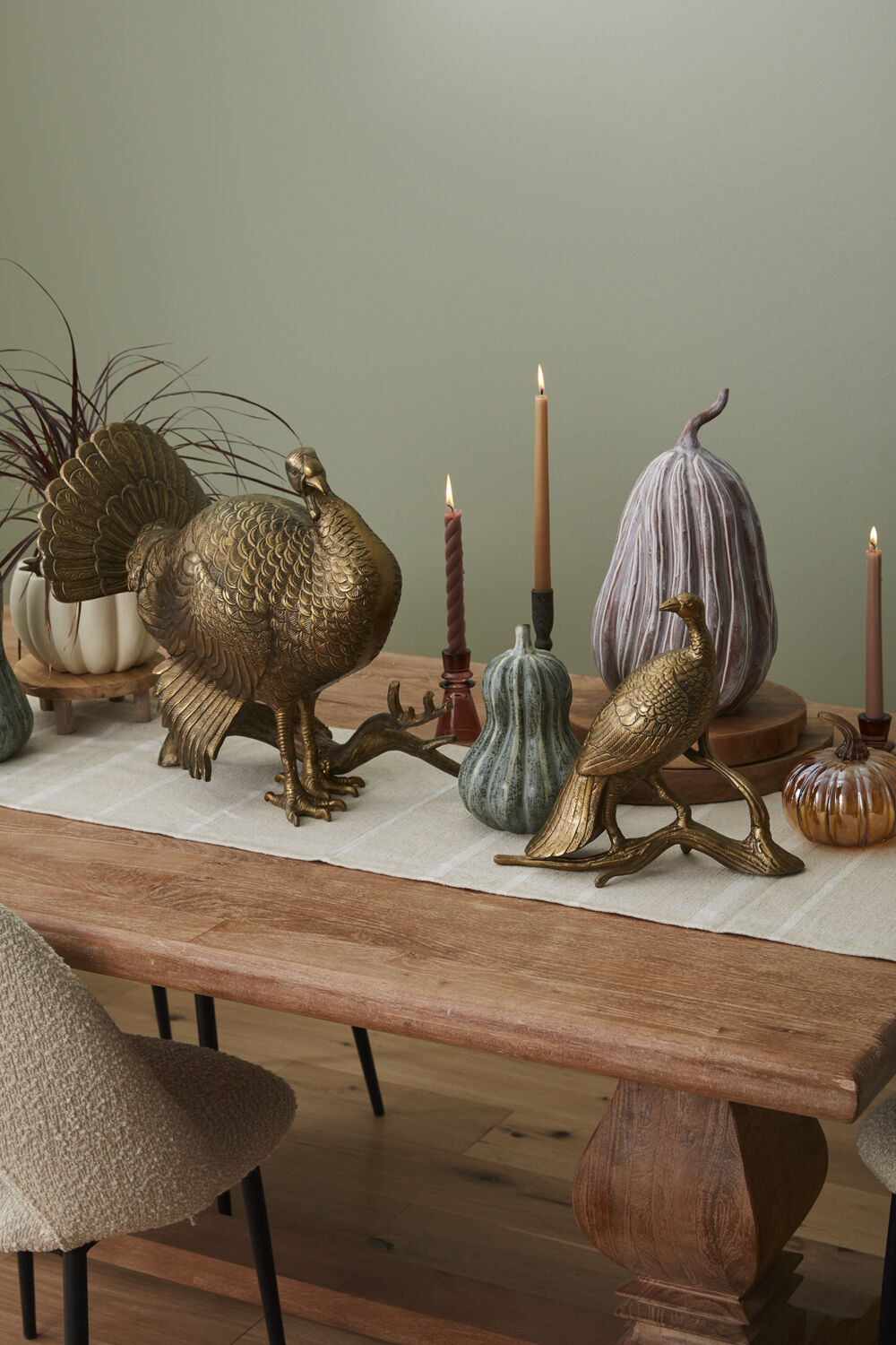 Gold Aluminum Turkey Centerpiece