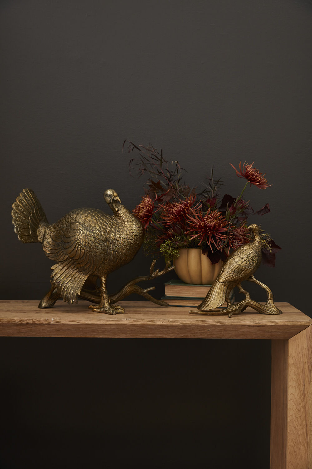 Gold Aluminum Turkey Centerpiece