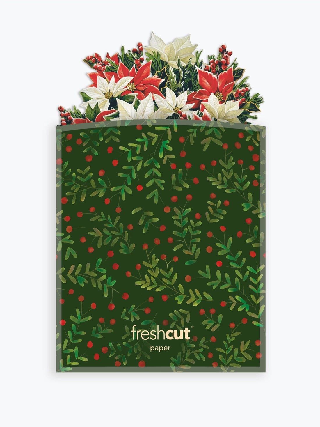 Mini Festive Poinsettia Pop-Up Card | FreshCut Paper
