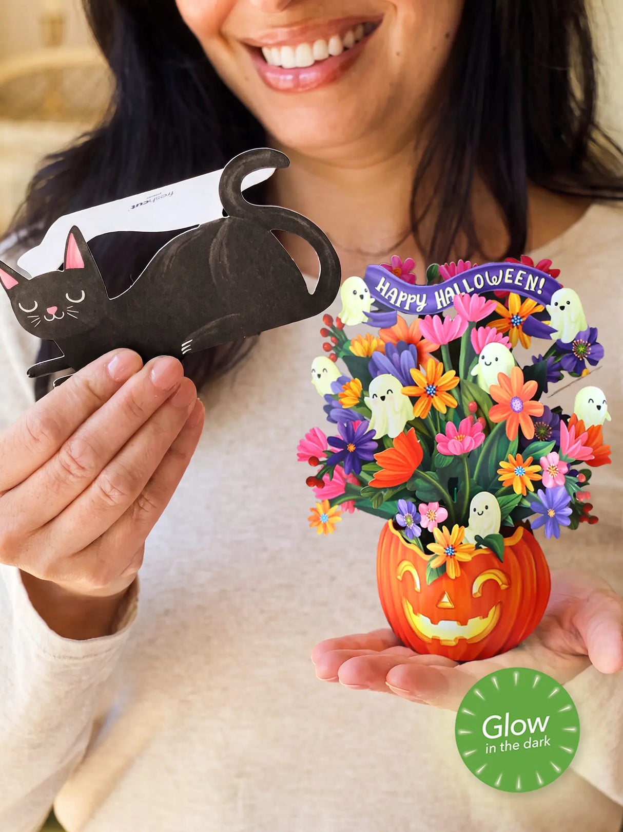 Mini Jack-O’-Lantern Boo-quet Pop-Up Card | FreshCut Paper
