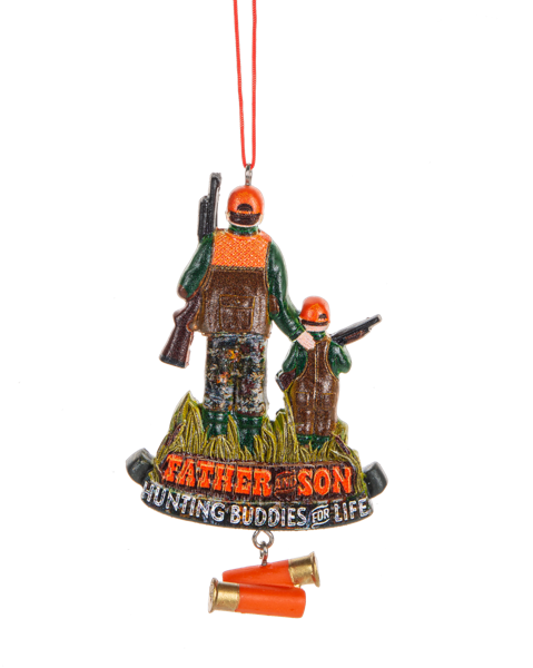 father and son hunting buddies for life christmas ornament