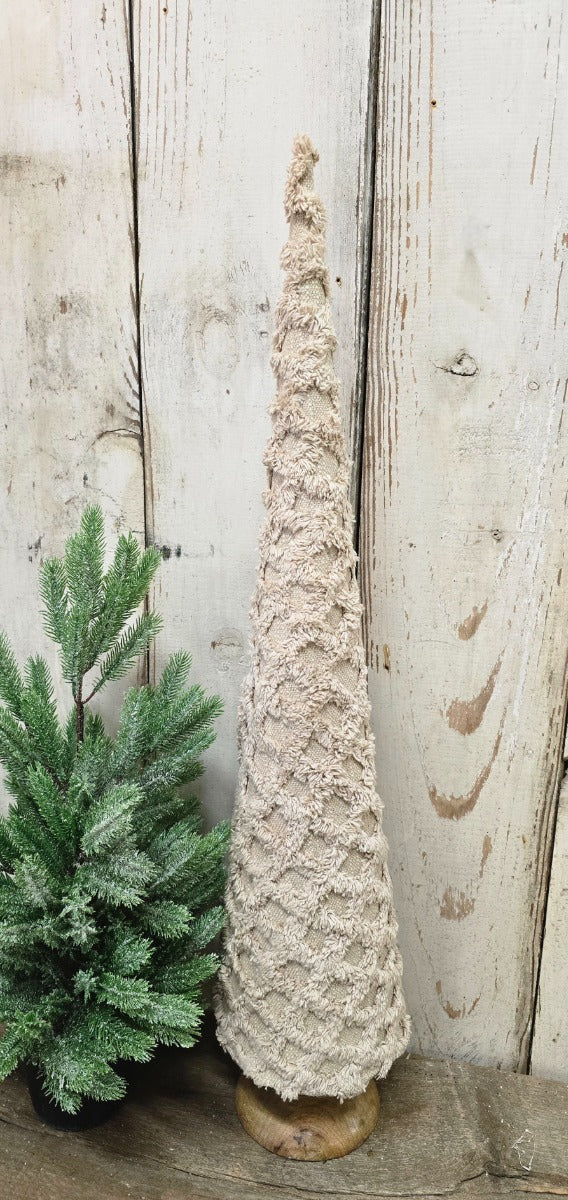 Beige Fuzzy Cone Trees