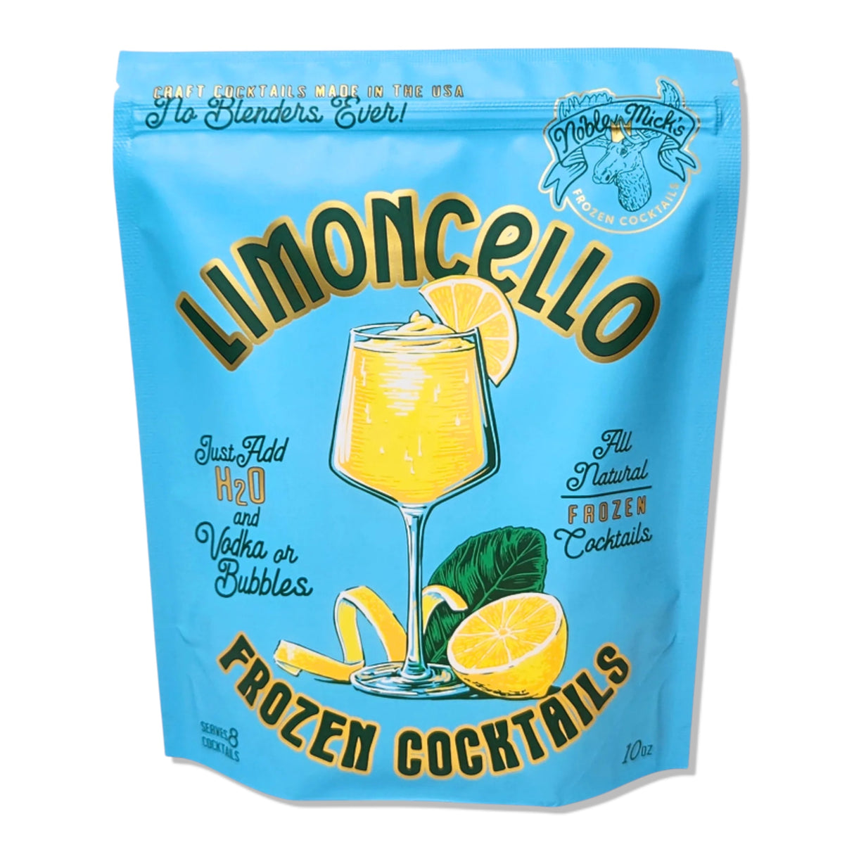 Frozen limoncello cocktail mix made with real fruit powder, makes 8 servings