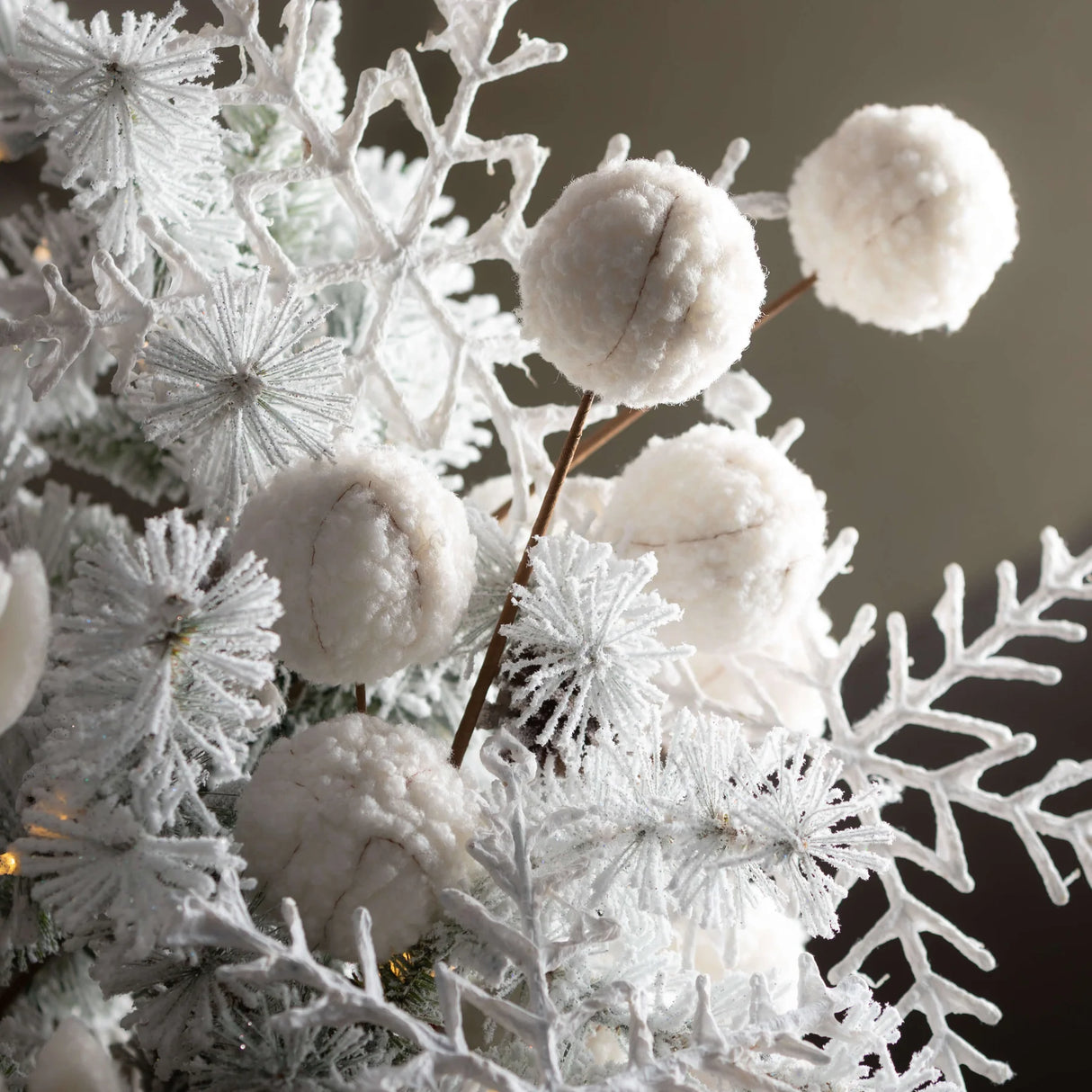 White Paper Pulp Snowflake Ornaments